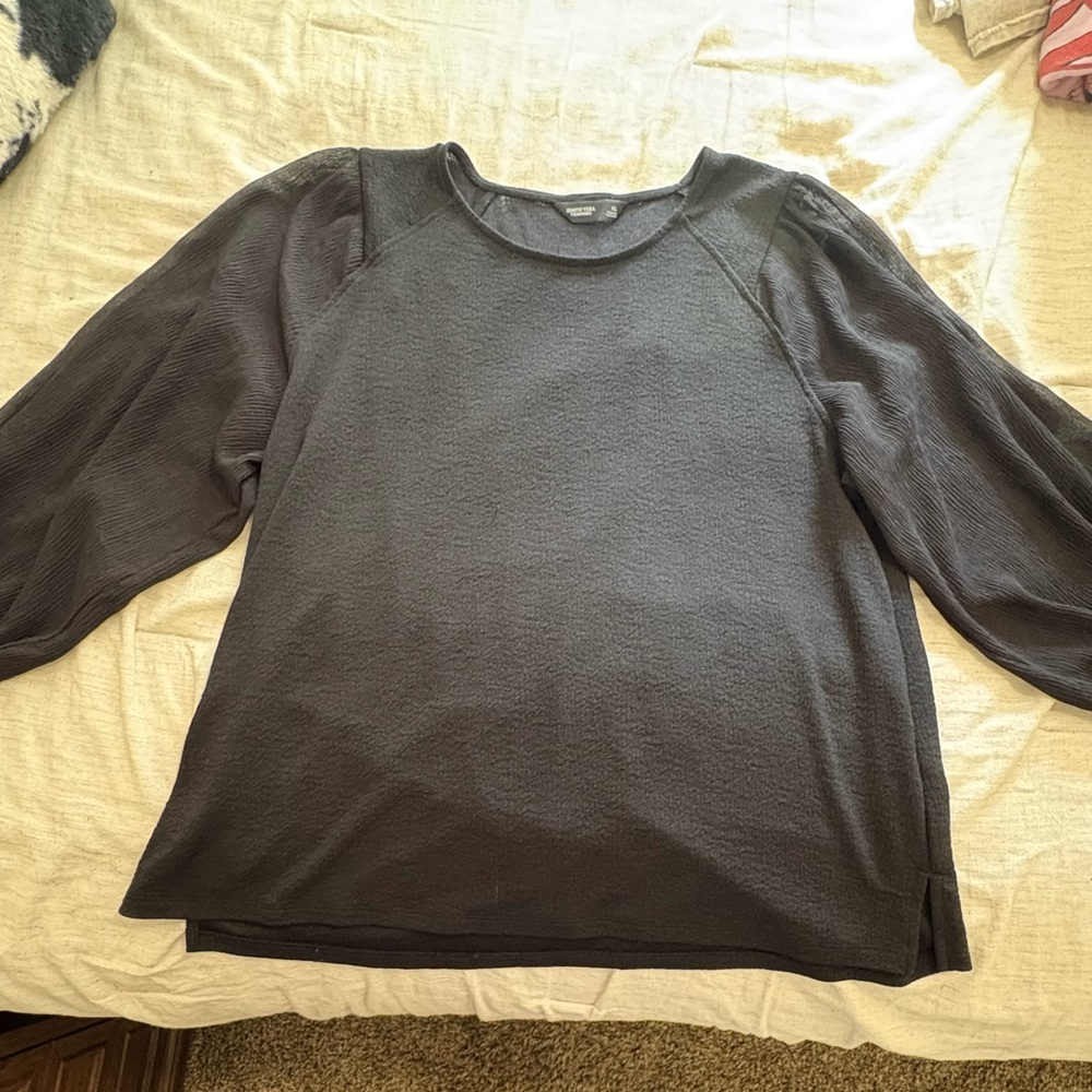 Simply Vera Vera Wang Charcoal Blouse